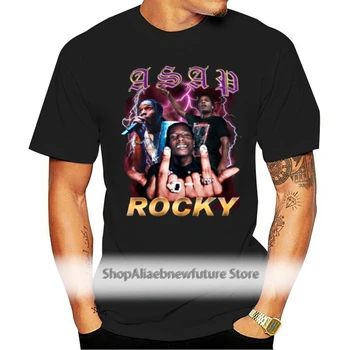 ASAP ROCKY Tricou Vintage anii ' 90 Inspirat Omagiu adus Hip-Hop-Tricou Tricou Asap Rocky