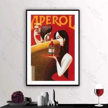 Aperol Vin Tablouri Canvas Vintage Băutură Alimente Decor Bucatarie Postere Dormitor de Decorare Arta de Perete Imaginile pentru Camera de zi