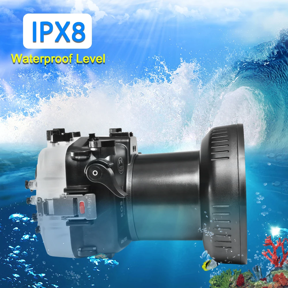 Seafrogs IPX8 Profesional rezistent la apa Camera de Locuințe Pentru Canon Eos RP 40M/130FT Subacvatice Surfing, Înot, Scufundări în Derivă Caz