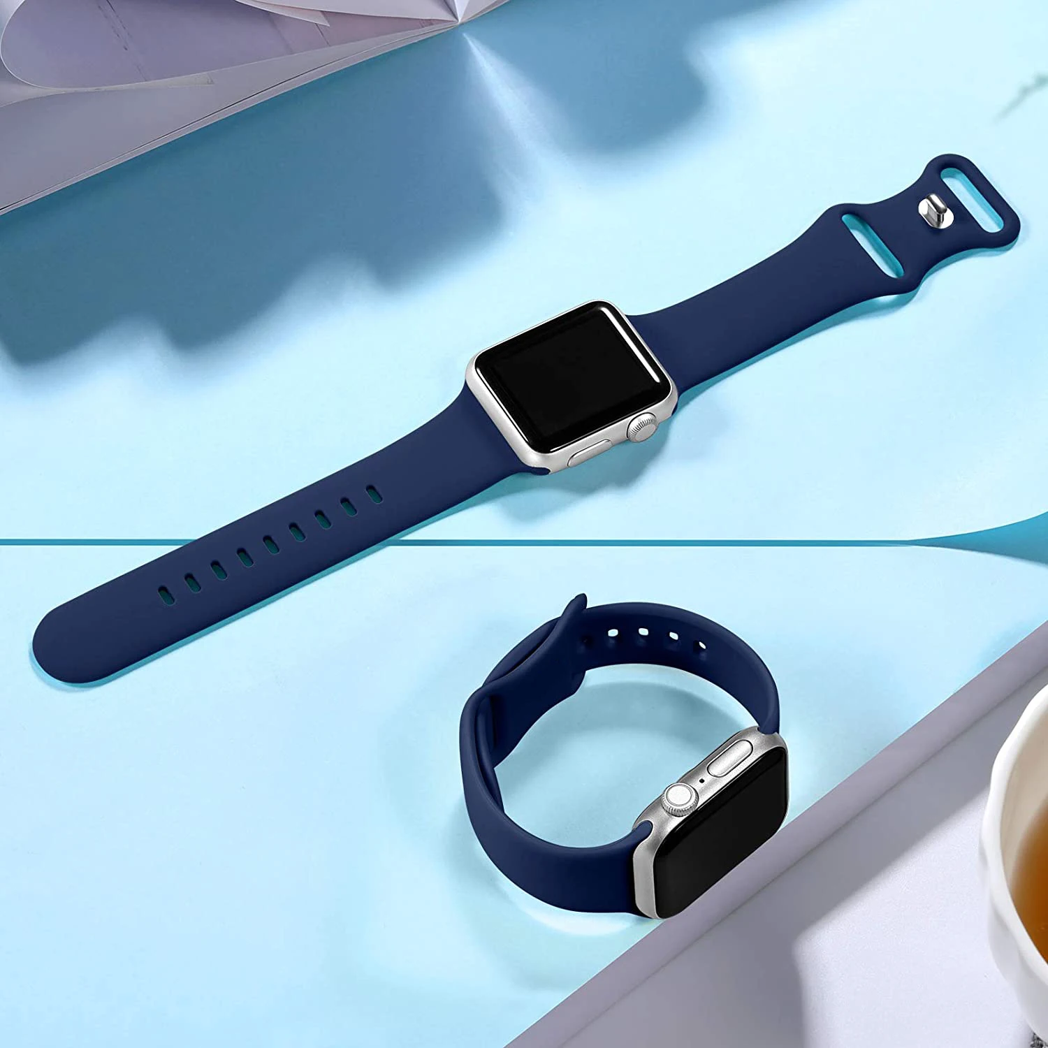 Curea din silicon Pentru Apple Watch band 44mm 40mm 38mm 42mm 44 mm Cauciuc watchband smartwatch correa bratara iWatch 3 4 5 6 se trupă