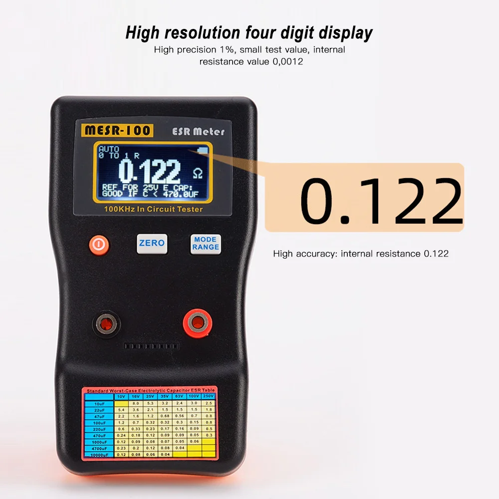 MESR-100 Capacitate Metru Portabil Automat de Înaltă precizie Digital Capacitate Tester