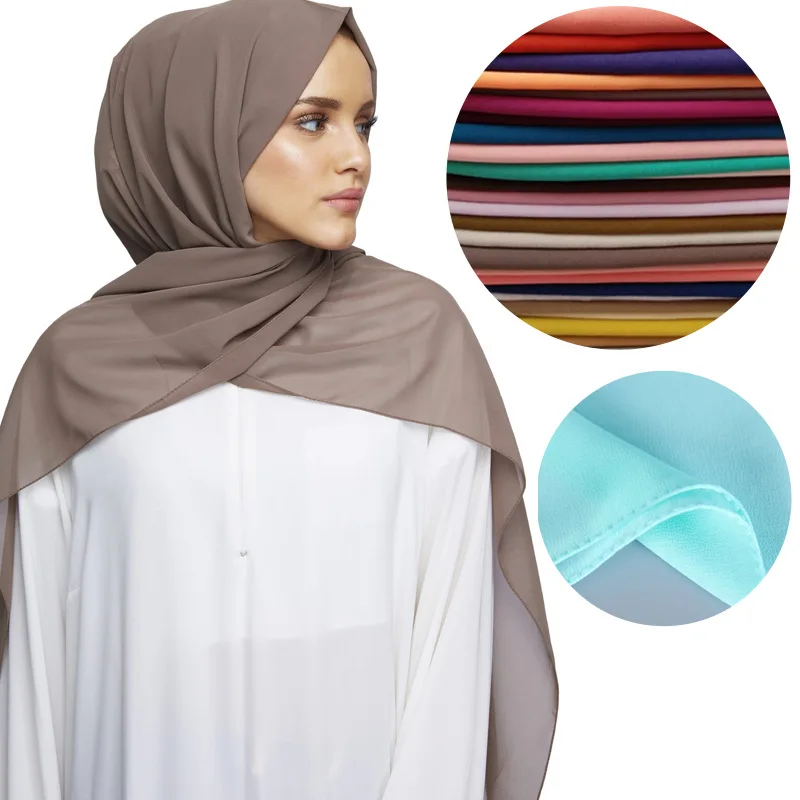 Multicolor Din Bumbac Moale Moda Musulmană Văl Jersey Șal Eșarfă Folie Islamic Șaluri Femei Turban Eșarfe Cap