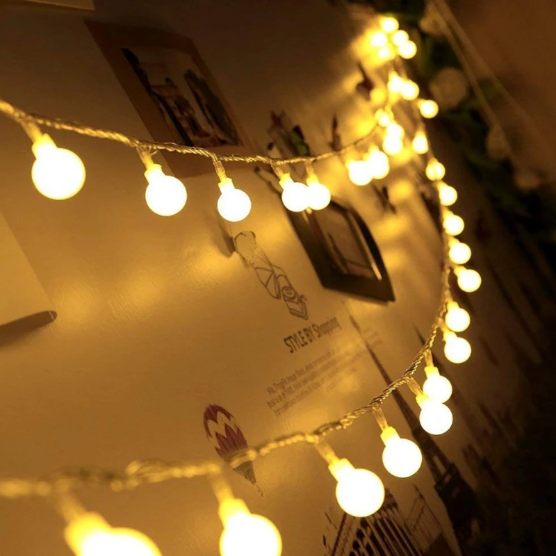6M 10M 20M 30M 50M Ghirlanda LED Mingea Șir Lumina Bec de Crăciun Zână Șir de Lumini Decorative pentru Casa Petrecerea de Nunta Decor