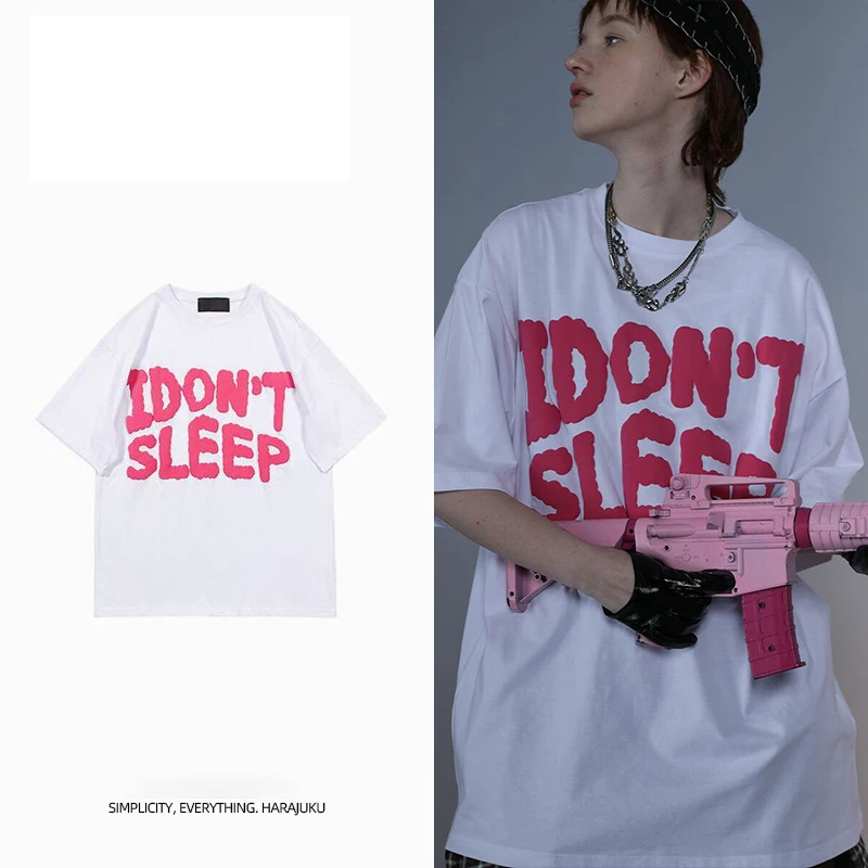 Femei T Shirt Harajuku Goth Punk Scrisoare De Imprimare De Top De Vara Cu Maneci Scurte Plus Dimensiune Tee Supradimensionat Tricou Haine De Sex Feminin Streetwear