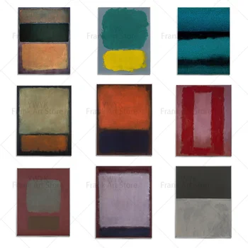 Mark Rothko Accent de Culoare Bloc Panza de Artă Postere și de Imprimare Moderne, Abstracte, Tablouri Canvas pe Perete pentru Decor Acasă Imagini