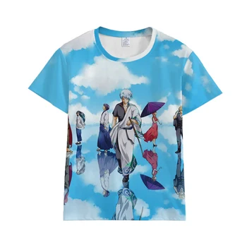 Anime GINTAMA Sakata Gintoki Kagura Sadaharu 3D Imprimate T-shirt Cosplay Costum Bărbați Femei Casual Tricou Maneca Scurta