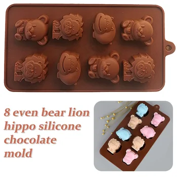 1buc Animale Leu Urs Forma de Silicon Mucegai Tort de Ciocolată Decorare DIY Cadou ustensile de Bucătărie Bakeware Patiserie Tort Instrumente de Ciocolata