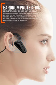 Wireless Conducție Osoasă Cască rezistent la apa IPX5 Casti Bluetooth cu Microfon MP3 Înot Sport Căști Auriculare