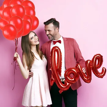 13pcs Dragoste Baloane Folie Paiete Latex Crescut de aur balon ziua Îndrăgostiților Petrecere de Nunta, Decor Nunta Aniversare globals Set