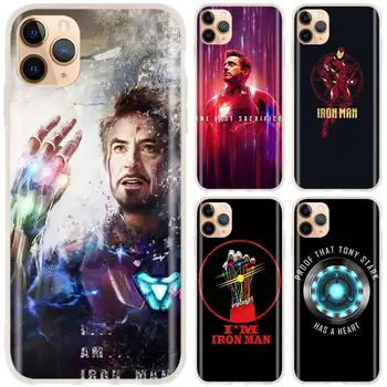 Cazuri de telefon Pentru iPhone 12 11 Pro X XS Max XR 6 6S 7 8 Plus 5 SE 2020 Mini Silicon Moale Capacul Marvel super-Erou Iron Man