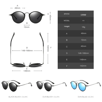 Moda Hippie Unisex Ochelari de Soare Polarizat de Acoperire Oglinda Albastru Lentile UV400 ochelari de Soare de Conducere Rundă de sex Masculin Eyewears Pentru Bărbați/Femei