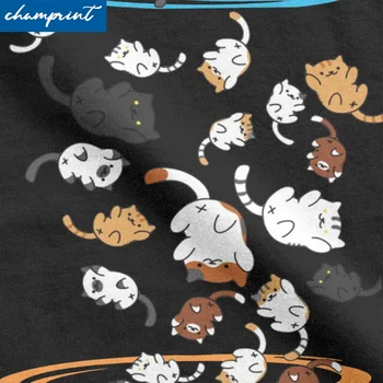 Neko Portaluri T-Shirt pentru Bărbați Atsume Neko Kawaii Joc Pisica Kitty Colector de Epocă Tricou Guler Rotund Tricouri Idee de Cadou Topuri