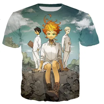 Promis Neverland Tricou Barbati/femei 3D Imprimate T-shirt Casual Stil Harajuku Tricou Streetwear Topuri