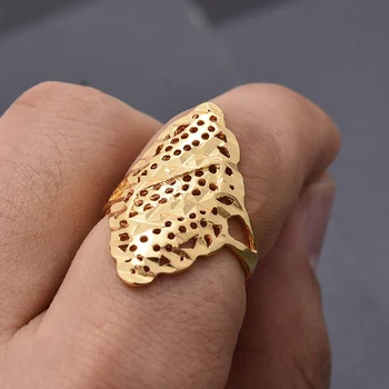 Inel Pentru femei Om 24K Aur culoare inel Dubai de mireasa, cadouri de nunta en-gros bijuterii Inel de en-gros