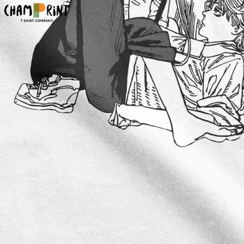 Nebun de Putere Și Denji T-Shirt pentru Barbati Guler Rotund Tricou Drujba Om Manga Makima Diavolul Anime Scurt Maneca Tricou Cadou Top