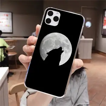 Luna răcnește lup Caz de Telefon Acoperă pentru iPhone 11 pro XS MAX 8 7 6 6S Plus X 5S SE 2020 XR acoperi