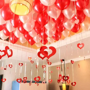 100buc Balon în formă de Inimă Paiete Pandantiv Decor Baloane Accesorii Sala de Nunta Decor Petrecere de Aniversare de Nunta Consumabile