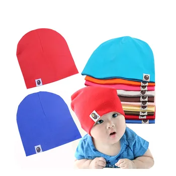Solid Copii Tricotate Pălărie Copil Nou-Născut Iarna Bumbac Capac De Cald De Primavara Toamna Copilul Beanie Băiat Fată Pălărie 0-3 Ani