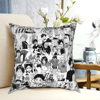 Haikyuu Manga Colaj Pătrat de Pernă Perna Decorativa Bokuto Volei Anime 45*45cm Pillowcover Decor Acasă