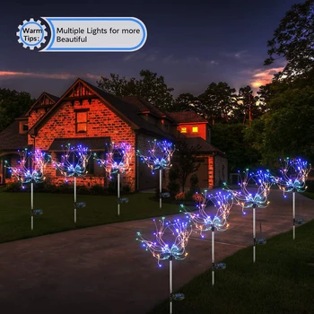 În aer liber Solare de Gradina, Lumini Decorative 150 Șir LED Lumina de Peisaj DIY Flori, focuri de Artificii Lumina pentru Pasarelă Gazon Curte