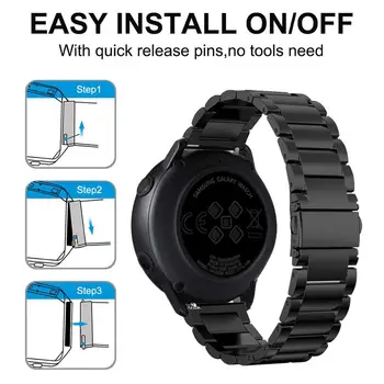 Banda din Oțel inoxidabil pentru Samsung Galaxy watch Activ 2/46mm/42mm curea de Viteze S3 Frontieră banda Huawei watch GT 2 bratara Active2