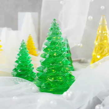 DIY cristal rășină epoxidică matrite pom de Crăciun hand-made mucegai lumina de noapte mici Decorațiuni de masă creative Crăciunul Ornamente