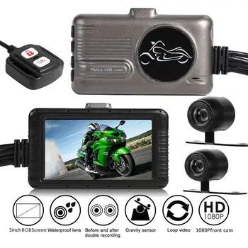 SE100 Full HD 1080p Motocicleta DVR Bord Cam Fata+Spate Vedere Motocicleta Hd Camera Viziune de Noapte cu Comutator Caracteristice