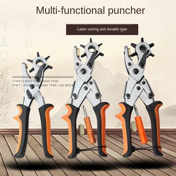 Economisirea Forței De Muncă Curea De Piele Puncher Multi-Funcție Clește Perforator Curea Curea Ceas De Foraj Excavator Instrument Unealta Clește