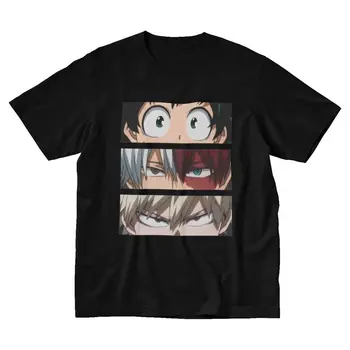 MHA Deku Todoroki Și Bakugo Ochi Tricou Barbati din Bumbac Tricou Maneca Scurta Anime Manga Eroul Meu mediul Academic T-shirt Montate Îmbrăcăminte