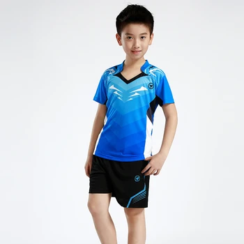 Nouă copii cu maneci scurte Badminton tricou Copii haine sport de Tenis, tricouri,tenis de Masă, tricouri fete ,sport badminton costum B127