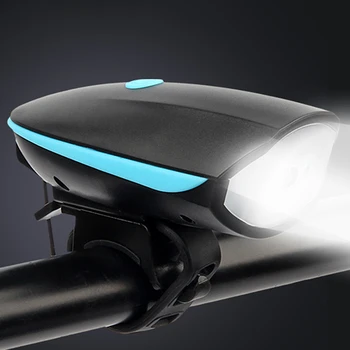 2 ÎN 1 LED Biciclete Lumina Bicicleta Cu Clopot Electric Detectorul de Sonerii Comutator Claxon Bicicleta Biciclete Lampa de Baterie Built-in de Încărcare USB