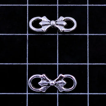 50Pcs Conectori Fundita Flori Tubulare de Metal de Argint Ton Pentru Farmecul Bratari Bijuterii Diy Face Constatări 5x15mm