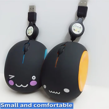 Desene Animate Drăguț Mouse-Ul Cu Fir Usb Optical Mouse De Calculator Portabil Mini Laptop Mause Roz Hamster Design Soareci Pentru Copii Macbook