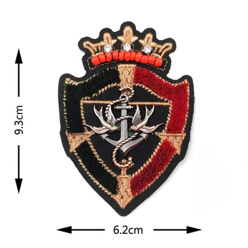 Broderie metal patch embroideried coroana beetle lup, cerb vultur patch-uri aplicatiile sacou haine insigne pentru îmbrăcăminte QYC-2756