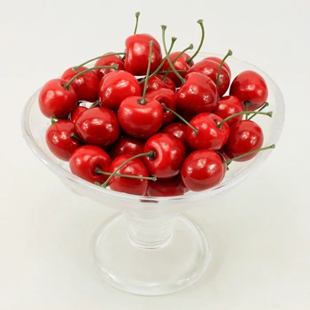 10buc Plastice Artificiale, Fructe Cires Fals de Afișare Pentru Bucatarie Alimentele de Origine Decor Fals Ornament Consumabile