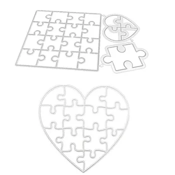 1 BUC Puzzle Și Dragostea Forma DIY Carbon Cuțit din Oțel Matriță de Ștanțare Cuțit Mucegai Scrapbooking Album Ștampila Ștanțată Meserii Decor