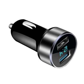 Noul Dual USB Masina Încărcător 2-Port LCD 12-24V Țigară Priză Brichetă Rapid Incarcator Auto Smartphone Adaptor de Alimentare