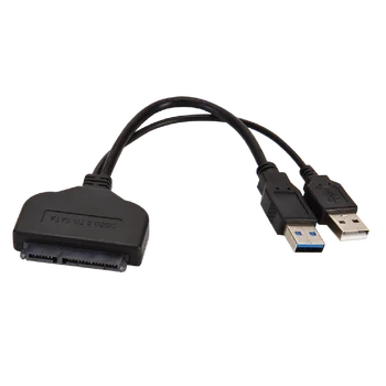 USB 3.0 La SATA de Alimentare Externe de Hard Disk Cablu Convertor USB 3.0 La SATA 22 Pin Adaptor pentru 2.5 Inch HDD SSD de Înaltă Calitate