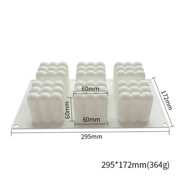6 Cavitatea Tort Mousse de Mucegai Silicon 3D Ciocolata Matriță Pentru Copt Desert Tort DIY Decorare Forma de Cub Rubik Tort Matrite