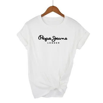 2021 mai Noi Pepe Jeans London Logo T-Shirt de Vară pentru Femei Maneci Scurte Populare Teuri Topuri Tricou Unisex