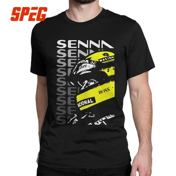 Cel Mai bun Moment Ayrton Senna Barbati Tricouri Unic Tricou cu Maneci Scurte T-Shirt Echipajul Gât Bumbac Plus Dimensiune Îmbrăcăminte