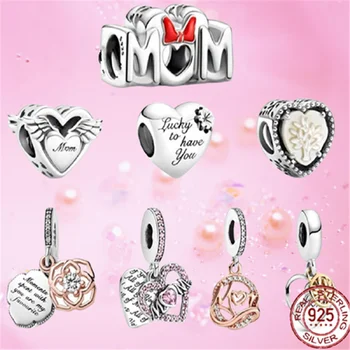 Doamnelor Brățară Argint 925 MAMA Serie Pandantiv pentru Bratara Pandora Accesorii de Ziua Mamei de ziua Recunostintei Bijuterii