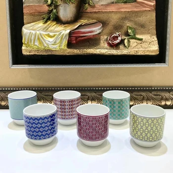 6 buc / set Nouă Versiune Cana Ceramica de Cafea Ceai Lapte Beau Cani cu Maner Cana de Cafea pentru Birou Noutate Cu cutie Cadou
