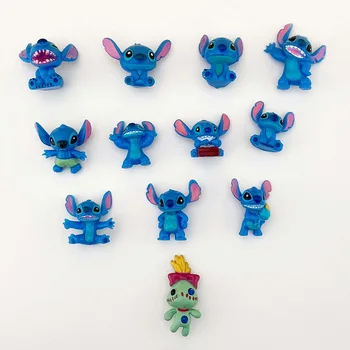 Disney Anime Figurine de Jucărie Lilo&stitch Papusa Mini Cusatura Copilul Tort Fân Accesorii Decor Ornament Drăguț Cadouri Model