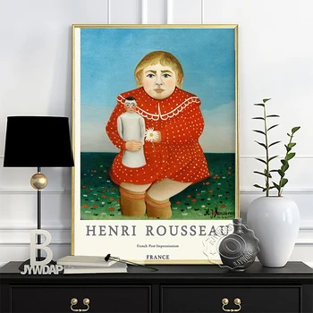 Henri Rousseau Muzeul Expoziție De Postere, Băiatul De Pe Stanci Pictura Pe Perete, În Jungla Ecuatorială Arta De Perete, Rousseau Printuri Retro
