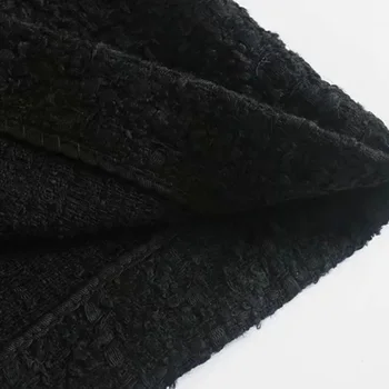 Za Sacouri Femei Costume Negre Jachete Set Birou Doamnelor haine de Lucru Tinuta Culturilor Topuri Haine Mâneci Lungi Dublu Rânduri de Primăvară TRF