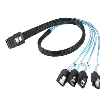 0,5 m/1m Mini SFF-8087 la 4 SATA Cablu Mini SFF8087 36P 4 SATA 7P Cablu 12Gbps