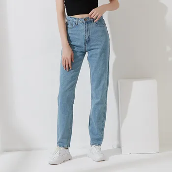 Wixra De Bază Femei Blugi Pantaloni Harem Plus Dimensiunea Femei Streetwear Vintage De Calitate Înaltă Talie Femme Lung Pantaloni Din Denim