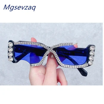 Noul Diamant Trendy Notch ochelari de Soare Patrati Personalitate Amuzant Moda Clasic de Înaltă calitate Cadru Mic de sex Feminin Nuante UV400