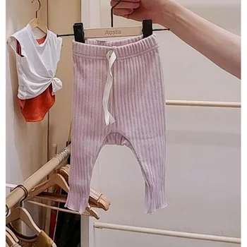 3098 coreea Primăvara Și Toamna Noi Băieți Și Fete Copilul Fir de Bumbac Casual Mare PP Pantaloni Jambiere Copii